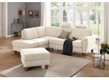 Ecksofa OTTO HOME "Alta L-Form", beige (natur), B:250cm H:89cm T:201cm, Struktur ( 100% Polyester);Struktur fein ( 100% Polyester);Luxus-Microfaser ALTARA NUBUCK (100% Polyester), Sofas, Ecksofa, mit Federkern und Kontrastnaht, Füße Buche eichefarben