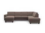 Wohnlandschaft OTTO HOME "County U-Form", grau (taupe), B:309cm H:81cm T:213cm, Luxus-Microfaser (100% Polyester);Struktur fein (100% Polyester);Luxus-Microfaser weich (9ß% Polyester, 10% Polyamid), Sofas, Wohnlandschaft, wahlweise Ottomane links oder rechts, mit Federkern-Polsterung