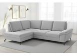 Ecksofa SIT & MORE "Chelsea L-Form, B: 264 cm, mit Armteil-& Sitztiefenverstellung", grau (silber), B:249cm H:89cm T:190cm, 100% Polyester, Sofas, Ecksofa, optional Schlaffunktion und Bettkasten