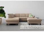 Ecksofa SIT & MORE "Maggiore L-Form", grau (taupe), B:261cm T:224cm, 98% Polyester, 2% Polyamid, Sofas, Ecksofa, wahlweise mit Kopfteilverstellung, Schlaffunktion und Stauraum