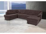 Wohnlandschaft SIT & MORE "Savoni U-Form", braun, B:334cm H:90cm T:206cm, NaturLEDER (echtes Rindsleder) in Sitz und Rücken. Korpus in passendem Kunstleder SOFTLUX bezogen;Luxus-Microfaser (100% Polyester);Struktur ( 100% Polyester);Luxus-Microfaser ALTARA NUBUCK (100% Polyester), Sofas, Wohnlandschaft, wahlweise mit Schlaffunktion