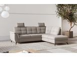Ecksofa SIT & MORE "Zora", grau (taupe), B:244cm H:92cm T:212cm, 95% Polyester 5% Polyamid, Sofas, Ecksofa, wahlweise mit Schlaffunktion und Bettkasten