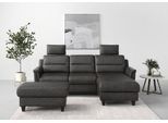 Ecksofa SIT & MORE "Farö L-Form", grau (anthrazit), B:234cm H:90cm T:168cm, Sofas, Ecksofa, inklusive Federkern, wahlweise mit Schlaffunktion und Bettkasten