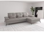 Ecksofa SIT & MORE "Amica, L-Form, inkl. Sitztiefenverstellung & Armteilverstellung", grau (light grau), B:279cm H:90cm T:185cm, Sofas, Ecksofa, wahlweise mit Schlaffunktion, Bettkasten und Kopfteilverstellung