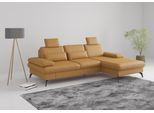 Ecksofa SIT & MORE "Morris L-Form, inkl. Sitztiefenverstellung", gelb (curry), B:275cm H:82cm T:171cm, Sofas, Ecksofa, wahlweise mit Armteilverstellung, Schlaffunktion & Bettkasten