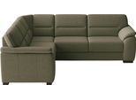 Ecksofa SIT & MORE "Montego L-Form, B: 255 cm", braun (olive), B:255cm H:88cm T:225cm, 100% Polyester, Sofas, Ecksofa, wahlweise mit Schlaffunktion und Schubkasten