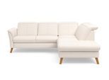 Ecksofa SIT & MORE "Romero L-Form", beige (creme), B:250cm H:91cm T:220cm, 100% Polyester, Sofas, Ecksofa, wahlweise mit oder ohne TV-Funktion, Schlaffunktion, Bettkasten