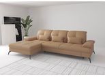 Ecksofa SIT & MORE "Amica, L-Form, inkl. Sitztiefenverstellung & Armteilverstellung", braun (cappuccino), B:279cm H:90cm T:185cm, Sofas, Ecksofa, wahlweise mit Schlaffunktion, Bettkasten und Kopfteilverstellung