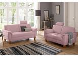 Polstergarnitur OTTO HOME "Texel", rosa (altrosa), Struktur fein, Sitzmöbel-Sets, Polstergarnitur, als Set, mit Federkern und Kontrastnaht