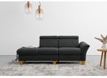 Recamiere OTTO HOME "Lindgren", grau (anthrazit), B:206cm H:84cm T:93cm, 100% Polyester, Sofas, Recamiere, wahlweise motorische TV-Funktion, Bettkasten und Kopfteilverstellung