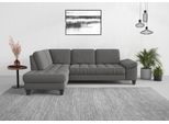 Ecksofa SIT & MORE "Westham L-Form", grau, B:261cm H:88cm T:179cm, 90% Polyester 10%Polyamid, Sofas, Ecksofa, mit Ottomane, mit oder ohne Schlaffunktion, Bettkasten, Verstellung