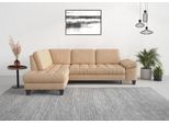 Ecksofa SIT & MORE "Westham L-Form", braun (macciato), B:261cm H:88cm T:179cm, 100% Polyester, Sofas, Ecksofa, mit Ottomane, mit oder ohne Schlaffunktion, Bettkasten, Verstellung