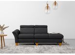 Recamiere OTTO HOME "Lindgren", grau (anthrazit), B:206cm H:84cm T:93cm, 100% Polyester, Sofas, Recamiere, wahlweise motorische TV-Funktion, Bettkasten und Kopfteilverstellung