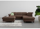 Ecksofa SIT & MORE "Maggiore L-Form", braun (espresso), B:261cm T:224cm, 98% Polyester, 2% Polyamid, Sofas, Ecksofa, wahlweise mit Kopfteilverstellung, Schlaffunktion und Stauraum