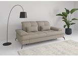 3-Sitzer SIT & MORE "Amica, inkl. Sitztiefenverstellung und Armteilverstellung", grau (taupe), B:212cm H:90cm T:122cm, 95% Polyester, 5% Polyamid, Sofas, 3-Sitzer, wahlweise mit Kopfteilverstellung und Schlaffunktion
