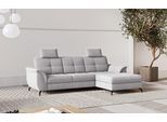 Ecksofa SIT & MORE "Zora", silber, B:262cm H:92cm T:164cm, 90% Polyester 10% Polyamid, Sofas, Ecksofa, wahlweise mit Schlaffunktion und Bettkasten