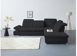 Ecksofa COTTA "Holiday L-Form mit Sitztiefen-, Armteil- und Kopfteilverstellung", schwarz, B:310cm H:86cm T:265cm, 100% Polyester, Sofas, Ecksofa, wahlweise mit Schlaffunktion & Bettkasten
