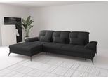 Ecksofa SIT & MORE "Amica, L-Form, inkl. Sitztiefenverstellung & Armteilverstellung", schwarz, B:279cm H:90cm T:185cm, Sofas, Ecksofa, wahlweise mit Schlaffunktion, Bettkasten und Kopfteilverstellung