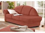 Recamiere OTTO HOME "Amrum", orange (terra), B:202cm H:91cm T:92cm, Jacquard ( 100% Polyester );Struktur Blume (100% Polyester), Sofas, Recamiere, mit Federkern, Armteil links oder rechts