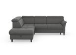 Ecksofa SIT & MORE "Marano L-Form", grau, B:252cm T:216cm, 98% Polyester, 2% Polyamid, Sofas, Ecksofa, inklusive Kopfteilverstellung, optional Schlaffunktion & Bettkasten