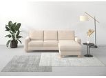 Ecksofa OTTO HOME "Summer L-Form", beige (creme), B:249cm H:91cm T:164cm, 100% Polyester, Sofas, Ecksofa, mit Recamiere, mit oder ohne Schlaffunktion und Bettkasten, Cord-Bezug