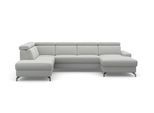Wohnlandschaft SIT & MORE "Scarlett U-Form", grau (hellgrau), B:333cm T:226cm, Sofas, Wohnlandschaft, inklusive Kopfteilverstellung, optional Schlaffunktion & Bettkasten