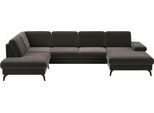 Wohnlandschaft SIT & MORE "Morris Jubi", grau (fango), B:335cm H:82cm T:212cm, 100% Polyester, Sofas, Wohnlandschaft, wahlweise mit Armteilverstellung, Schlaffunktion & Bettkasten