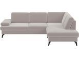 Ecksofa SIT & MORE "Morris L-Form, inkl. Sitztiefenverstellung", grau (elefant), B:262cm H:82cm T:212cm, 100% Polyester, Sofas, Ecksofa, wahlweise mit Armteilverstellung, Schlaffunktion & Bettkasten