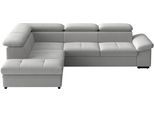 Ecksofa SIT & MORE "Viola L-Form, B: 249 cm, Arm- & Kopfteilverstellung", silber, B:249cm H:73cm T:226cm, 100% Polyester, Sofas, Ecksofa, optional Schlaffunktion, Sofa mit Komfortsitz