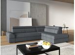 Ecksofa SIT & MORE "Broadway L-Form", grau (dunkelgrau), B:270cm H:79cm T:213cm, Sofas, Ecksofa, mit verstellbaren Kopfteilen, wahlweise mit Schlaffunktion