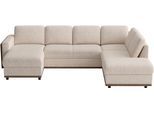 Wohnlandschaft SIT & MORE "Cordoba", cappuccino, B:305cm H:85cm T:212cm, 100% Polyester, Sofas, Wohnlandschaft, wahlweise mit Schlaffunktion und Bettkasten oder Stauraum
