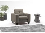 Sessel OTTO HOME "Varese", braun (delphine), B:96cm H:91cm T:90cm, Sessel, Sessel, Kreuznaht in beige