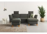 Ecksofa HOME AFFAIRE "Trelleborg L-Form", grau (anthrazit), B:249cm H:86cm T:162cm, 100% Polyester, Sofas, Ecksofa, Federkern-Polsterung, wahlweise mit Schlaffunktion und Bettkasten