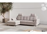 Ecksofa SIT & MORE "Zora", grau (elefant), B:262cm H:92cm T:164cm, 100% Polyester, Sofas, Ecksofa, wahlweise mit Schlaffunktion und Bettkasten