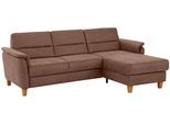 Ecksofa HOME AFFAIRE "Palmera L-Form, B: 244 cm - OTTO. Verlässliche Qualität.", braun (haselnuss), B:244cm H:89cm T:163cm, 100% Polyester;Struktur (100% Polyester);Luxus-Microfaser in Lederoptik (100% Polyester), Sofas, Ecksofa, optional Schlaffunktion & Bettkasten, Federkern