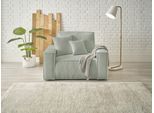 Loveseat OTTO HOME "FINNLEY Bouclé, XXL-Sessel, Lesesessel, inkl. Zierkissen", grün (mintgrün), B:120cm H:85cm T:86cm, Bezugstoff aus 90% recyeltem Material ;Aqua Clean ;Gramatur 580g/qm +/- 5%, Sessel, Loveseat, verfügbar in den Stoffqualitäten Bouclé, Struktur fein und Mega Cord