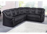 Ecksofa SIT & MORE "Bansin L-Form", schwarz, B:265cm H:94cm T:215cm, Luxus-Microfaser ALTARA NUBUCK (100% Polyester);SOFTLUX-Kunstleder;NaturLEDER (echtes Rindsleder)/Korpus SOFTLUX-Kunstleder, Sofas, Ecksofa, wahlweise mit Schlaffunktion