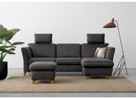 Ecksofa HOME AFFAIRE "Trelleborg L-Form", grau, B:249cm H:86cm T:162cm, 100% Polyester, Sofas, Ecksofa, optional Schlaffunktion und Bettkasten, inkl. Federkern-Polsterung