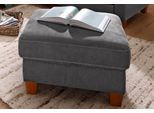 Hocker OTTO HOME "Borkum; B: 75cm", grau (anthrazit), B:75cm H:46cm T:63cm, Struktur (100% Polyester);Luxus-Microfaser ALTARA NUBUCK (100% Polyester);MELROSE (100% Polyester);Luxus-Microfaser Toro (100% Polyester), Hocker, Hocker, mit Federkern