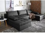 Wohnlandschaft COLLECTION AB "Josy U-Form, B: 307 cm", grau (anthrazit), B:307cm H:41cm T:161cm, 100%Polyester, Sofas, Wohnlandschaft, Schlaffunktion & Bettkasten, Federkern