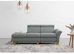 Recamiere OTTO HOME "Lindgren", grau, B:206cm H:84cm T:93cm, 100% Polyester, Sofas, Recamiere, wahlweise motorische TV-Funktion, Bettkasten und Kopfteilverstellung