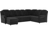 Wohnlandschaft HOME AFFAIRE "Boston U-Form", schwarz, B:333cm H:102cm T:216cm, 100% Polyester, Sofas, Wohnlandschaft, mit hoher Rückenlehne, wahlweise mit Schlaffunktion & Stauraum