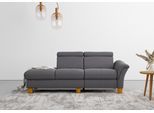 Recamiere OTTO HOME "Lindgren", braun (espresso), B:206cm H:84cm T:93cm, 100% Polyester, Sofas, Recamiere, wahlweise motorische TV-Funktion, Bettkasten und Kopfteilverstellung
