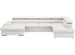 Wohnlandschaft SIT & MORE "Valantine U-Form, B: 349 cm", weiß (reinweiß), B:349cm H:73cm T:226cm, Sofas, Wohnlandschaft, mit Arm- & Kopfteilverstellung, optional mit Schlaffunktion