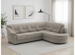 Ecksofa SIT & MORE "Savona L-Form, B: 267 cm, Couch mit Federkern, Komfortsitzhöhe 46 cm", stone, B:267cm H:90cm T:206cm, Sofas, Ecksofa, optional mit Schlaffunktion