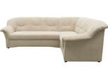 Ecksofa OTTO HOME "Langeland 232 x 146 cm, auch mit Schlaffunktion, mit Federkern, L-Form", beige, B:240cm H:83cm T:190cm, 100% Polyester, Sofas, Ecksofa, mittelfester Sitzkomfort, aus haustierfreundlichem Pet Friendly Bezug