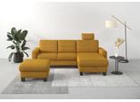 Ecksofa HOME AFFAIRE "Summer L-Form", gelb (mustard), B:249cm H:91cm T:164cm, 100% Polyester, Sofas, Ecksofa, mit Recamiere, mit oder ohne Schlaffunktion & Bettkasten, Cord-Bezug