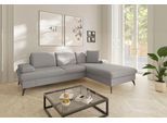 Ecksofa SIT & MORE "Morris Jubi L-Form, B: 247 cm", grau (hellgrau), B:247cm H:83cm T:171cm, 95% Polyester, 5% Polyamid, Sofas, Ecksofa, mit Armteilfunktion & 1 Zierkissen, optional Schlaffunktion