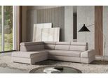 Ecksofa SIT & MORE "Broadway L-Form", grau (elefant), B:270cm H:79cm T:213cm, 100% Polyester, Sofas, Ecksofa, mit verstellbaren Kopfteilen, wahlweise mit Schlaffunktion