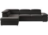 Ecksofa SIT & MORE "Valantine L-Form, B: 272 cm", schwarz, B:272cm H:73cm T:226cm, 100% Polyester;Luxus-Kunstleder/Struktur (88% Polyester, 12% Polyamid), Sofas, Ecksofa, mit Arm- & Kopfteilverstellung, optional mit Schlaffunktion